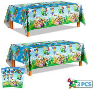 Super Mario Birthday Party Supplies - Super Mario Tablecloth, 3pcs Mario Bros Table Cover - 42.5" x 70.8", for Boys Kids Mario Brothers Birthday, Mario Theme Party Supplies Super Mario Birthday Party Supplies - Super Mario Tablecloth, 3pcs Mario Bros Table Cover - 42.5" x 70.8", for Boys Kids Mario Brothers Birthday, Mario Theme Party Supplies