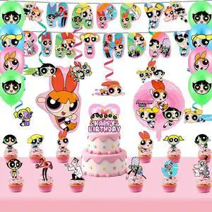 35 Pcs The Powerpuff Girls Party Decorations Set - The Powerpuff Girls Birthday Banners Tablecloth & Balloons Cake Toppers etc. The Powerpuff Girls Party Supplies for Girls/Kids 35 Pcs The Powerpuff Girls Party Decorations Set - The Powerpuff Girls Birthday Banners Tablecloth & Balloons Cake Toppers etc. The Powerpuff Girls Party Supplies for Girls/Kids