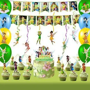 Tinker Bell Birthday Decorations, 33 Pcs Tinker Bell Party Decorations Set - Tinker Bell Balloons Cupcake Toppers Spiral Decorations etc Tinker Bell Birthday Decorations Supplies for Girls/Kids Tinker Bell Birthday Decorations, 33 Pcs Tinker Bell Party Decorations Set - Tinker Bell Balloons Cupcake Toppers Spiral Decorations etc Tinker Bell Birthday Decorations Supplies for Girls/Kids