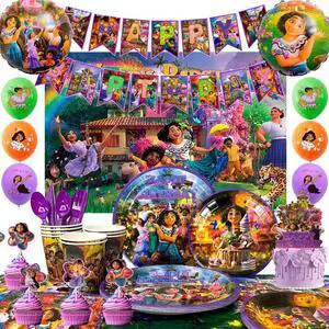 Encanto Birthday Party Supplies,114pcs Magic House Birthday Party Supplies Set-Encanto Birthday Banner Backdrop Tablecloth Plates Cups Napkins Balloons Cake Topper etc Encanto Themed Party Supplies Encanto Birthday Party Supplies,114pcs Magic House Birthday Party Supplies Set-Encanto Birthday Banner Backdrop Tablecloth Plates Cups Napkins Balloons Cake Topper etc Encanto Themed Party Supplies