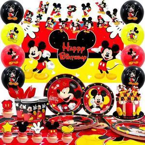 Mickey Birthday Party Supplies, 112 Pcs Mickey Birthday Decorations and Party Tableware Set - Mickey Birthday Plates Cups Napkins Banners Balloons etc Mickey Party Supplies Mickey Birthday Party Supplies, 112 Pcs Mickey Birthday Decorations and Party Tableware Set - Mickey Birthday Plates Cups Napkins Banners Balloons etc Mickey Party Supplies