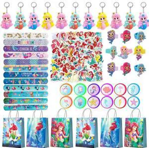 Mermaid Party Favors for Kids, 110 Pcs Mermaid Birthday Party Favor Set - Mermaid Gift Bags Keychain Stickers Gift Bags and Other Mermaid Themed Party Supplies for Mermaid Birthday Decorations Mermaid Party Favors for Kids, 110 Pcs Mermaid Birthday Party Favor Set - Mermaid Gift Bags Keychain Stickers Gift Bags and Other Mermaid Themed Party Supplies for Mermaid Birthday Decorations