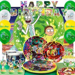 98 Pcs Rick and Morty Birthday Decorations&Tableware Set-Rick and Morty Banner Balloons Plates etc Rick and Morty Party Supplies 98 Pcs Rick and Morty Birthday Decorations&Tableware Set-Rick and Morty Banner Balloons Plates etc Rick and Morty Party Supplies