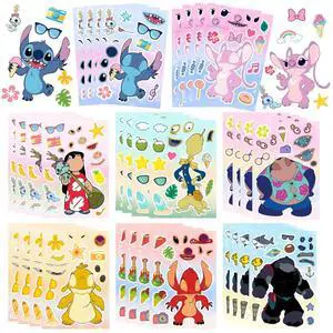 Stitch Party Supplies, 24 Pcs Stitch Party Stickers Set with 8 Designs Characters for Stitch Decoration, Make Your Own Stitch Stickers for Stitch Birthday Decorations Favors Stitch Party Supplies, 24 Pcs Stitch Party Stickers Set with 8 Designs Characters for Stitch Decoration, Make Your Own Stitch Stickers for Stitch Birthday Decorations Favors
