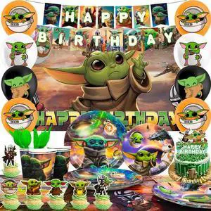 Yoda Birthday Party Supplies, 112 Pcs Yoda Party Decorations&Tableware Set-Plates Banner Balloons etc Yoda Baby Party Decorations Yoda Birthday Party Supplies, 112 Pcs Yoda Party Decorations&Tableware Set-Plates Banner Balloons etc Yoda Baby Party Decorations