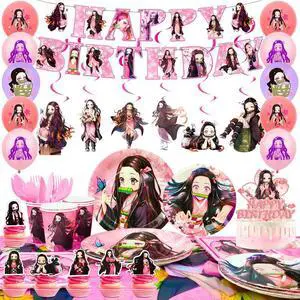 Nezuko Birthday Decorations, 117 Pcs Nezuko Party Decorations&Nezuko Party Tableware Set- Nezuko Birthday Party Plates Tablecloth&Nezuko Cake Topper Banner Balloons etc Nezuko Birthday Party Supplies Nezuko Birthday Decorations, 117 Pcs Nezuko Party Decorations&Nezuko Party Tableware Set- Nezuko Birthday Party Plates Tablecloth&Nezuko Cake Topper Banner Balloons etc Nezuko Birthday Party Supplies