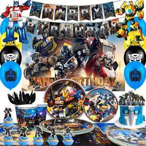 114Pcs Transformer Birthday Decoration Transformer Party Supplies Balloon Plates 114Pcs Transformer Birthday Decoration Transformer Party Supplies Balloon Plates