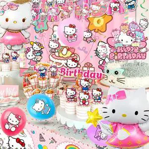 Hello Kitty & Friends Birthday Party Decoration Sanrio Party Supplies Balloon Hello Kitty & Friends Birthday Party Decoration Sanrio Party Supplies Balloon