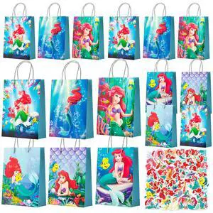 Little Mermaid Party Favor Bags, Mermaid Party Bags Set Including 24pcs Mermaid Gift Bags, Little Mermaid Candy Bags & 50pcs Little Mermaid Stickers for Girls Kids Mermaid Party Decorations Supplies Little Mermaid Party Favor Bags, Mermaid Party Bags Set Including 24pcs Mermaid Gift Bags, Little Mermaid Candy Bags & 50pcs Little Mermaid Stickers for Girls Kids Mermaid Party Decorations Supplies