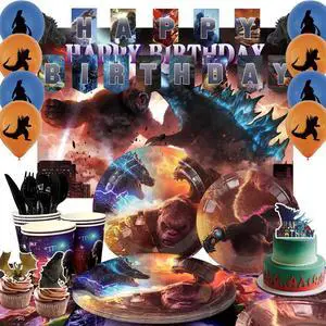 Godzilla Party Supplies,112 Pcs Godzilla Birthday Decorations & Tableware Set - Godzilla Birthday Plates Cups Tablecloth and Godzilla Balloons Backgdrop etc. Godzilla Party Decorations for Boys/Girls Godzilla Party Supplies,112 Pcs Godzilla Birthday Decorations & Tableware Set - Godzilla Birthday Plates Cups Tablecloth and Godzilla Balloons Backgdrop etc. Godzilla Party Decorations for Boys/Girls