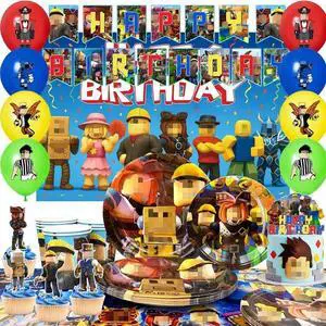 112pcs Roblox Party Decorations,Roblox Birthday Decorations Tableware Sets- Roblox Cake Toppers Balloons Backdrops Cups etc Roblox Themed Birthday Party Decorations 112pcs Roblox Party Decorations,Roblox Birthday Decorations Tableware Sets- Roblox Cake Toppers Balloons Backdrops Cups etc Roblox Themed Birthday Party Decorations