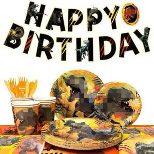 Jurassic World Birthday Decorations Tableware, 127pcs Jurassic World Party Decorations Set - Dinosaur Theme Party Plate Cups Napkins Tablecloths Banner etc Jurassic Park Birthday Party Supplies Jurassic World Birthday Decorations Tableware, 127pcs Jurassic World Party Decorations Set - Dinosaur Theme Party Plate Cups Napkins Tablecloths Banner etc Jurassic Park Birthday Party Supplies