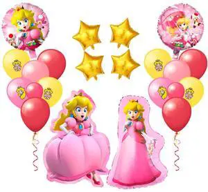 Princess Peach Balloon Party Decorations,123pcs Princess Peach Birthday Decorations Balloons Set - Princess Peach Theme Party Latex Balloons & Foil Balloons for Kids Birthday Party Decorations Favors Princess Peach Balloon Party Decorations,123pcs Princess Peach Birthday Decorations Balloons Set - Princess Peach Theme Party Latex Balloons & Foil Balloons for Kids Birthday Party Decorations Favors