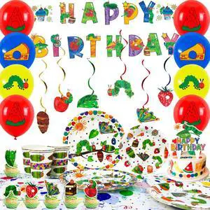 10 Guests Caterpillar Birthday Tableware Hungry Caterpillar Party Supplies,117Pcs, Hungry Caterpillar Birthday Decorations, Caterpillar Party Supplies, Butterfly Party Decorations, Spring Party Plates 10 Guests Caterpillar Birthday Tableware Hungry Caterpillar Party Supplies,117Pcs, Hungry Caterpillar Birthday Decorations, Caterpillar Party Supplies, Butterfly Party Decorations, Spring Party Plates