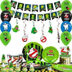 Ghostbusters Birthday Party Supplies Kit - 117pcs Ghostbusters Birthday Plates Cups Napkins Tablecloth & Ghostbusters Balloons Banner Spirals etc Ghostbusters Party Decorations for kids Ghostbusters Birthday Party Supplies Kit - 117pcs Ghostbusters Birthday Plates Cups Napkins Tablecloth & Ghostbusters Balloons Banner Spirals etc Ghostbusters Party Decorations for kids