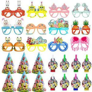 SpongeBob Party Favors SpongeBob Party Decoration Glasses Hat Photo Booth Prop SpongeBob Party Favors SpongeBob Party Decoration Glasses Hat Photo Booth Prop