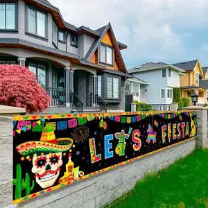 Mexican Fiesta Yard Banner, 118''x19.6''Mexican Birthday Party Yard Banner, Mexican Fiesta Banner Yard Sign & Cinco de Mayo Fence Banner, for Mexican Fiesta Party Decorations/Cinco de Mayo Decorations Mexican Fiesta Yard Banner, 118''x19.6''Mexican Birthday Party Yard Banner, Mexican Fiesta Banner Yard Sign & Cinco de Mayo Fence Banner, for Mexican Fiesta Party Decorations/Cinco de Mayo Decorations