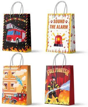 Firetruck Gift Bags, Fire Truck Party Favor Bags Set - Firetruck Birthday Gift Bags, Firefighter Party Bags & Fire Truck Goodie Bags for Fire Truck Birthday Decorations/Firefighter Party Decorations Firetruck Gift Bags, Fire Truck Party Favor Bags Set - Firetruck Birthday Gift Bags, Firefighter Party Bags & Fire Truck Goodie Bags for Fire Truck Birthday Decorations/Firefighter Party Decorations