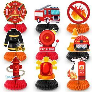 Firetruck Honeycomb Centerpieces, 9 Pcs Fireman Honeycomb Centerpiece, Firetruck Honeycomb Table Centerpiece, Firetruck Birthday Table Honeycomb Centerpieces for Firetruck Birthday Decorations Firetruck Honeycomb Centerpieces, 9 Pcs Fireman Honeycomb Centerpiece, Firetruck Honeycomb Table Centerpiece, Firetruck Birthday Table Honeycomb Centerpieces for Firetruck Birthday Decorations