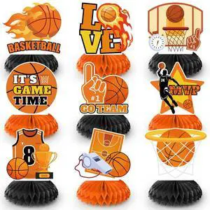 Basketball Honeycomb Centerpiece, 9pcs Basketball Birthday Honeycomb Centerpiece, Basketball Party Honeycomb Centerpieces & Basketball Centerpieces for Table, for Basketball Party Decorations Supplies Basketball Honeycomb Centerpiece, 9pcs Basketball Birthday Honeycomb Centerpiece, Basketball Party Honeycomb Centerpieces & Basketball Centerpieces for Table, for Basketball Party Decorations Supplies