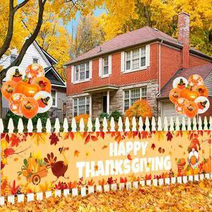 Happy Thanksgiving Fence Banner,11pcs Thanksgiving Banners for Outside&Balloon Set-Outdoor Happy Thanksgiving Banner,Thanksgiving Decorations Balloons&Foil Thanksgiving Balloons for Thanksgiving Party Happy Thanksgiving Fence Banner,11pcs Thanksgiving Banners for Outside&Balloon Set-Outdoor Happy Thanksgiving Banner,Thanksgiving Decorations Balloons&Foil Thanksgiving Balloons for Thanksgiving Party