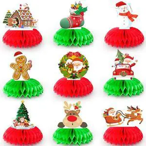 Merry Christmas Honeycomb Centerpieces,9pcs Christmas Party Honeycomb Centerpieces,Christmas Honeycomb Table Centerpieces&Honeycomb Christmas Decorations for Christmas Table Decorations Indoor Outdor Merry Christmas Honeycomb Centerpieces,9pcs Christmas Party Honeycomb Centerpieces,Christmas Honeycomb Table Centerpieces&Honeycomb Christmas Decorations for Christmas Table Decorations Indoor Outdor