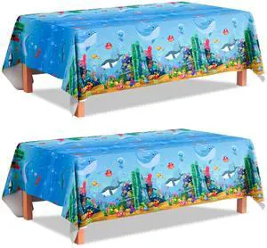 Under The Sea Tablecloth, 3 Pcs Sea Animal Table Cloth Set - Underwater Creatures Tablecloth, Under The Sea Party Tablecloth & Ocean Table Cloth, for Under The Sea Party Decorations Supplies Under The Sea Tablecloth, 3 Pcs Sea Animal Table Cloth Set - Underwater Creatures Tablecloth, Under The Sea Party Tablecloth & Ocean Table Cloth, for Under The Sea Party Decorations Supplies