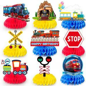 Train Honeycomb Centerpiece,9pcs Train Party Decorations Honeycomb Centerpieces Kit- Train Party Honeycomb Centerpiece&Train Birthday Honeycomb Centerpieces for Chugga Chugga Two Two Party Decorations Train Honeycomb Centerpiece,9pcs Train Party Decorations Honeycomb Centerpieces Kit- Train Party Honeycomb Centerpiece&Train Birthday Honeycomb Centerpieces for Chugga Chugga Two Two Party Decorations