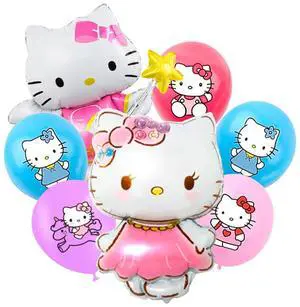 Hello Kitty Balloon Party Decorations, 18 Pieces Hello Kitty Birthday Decoration Balloons Set - Hello Kitty Themed Party Latex Balloons and Foil Balloons for Kids Birthday Party Decorations Favors Hello Kitty Balloon Party Decorations, 18 Pieces Hello Kitty Birthday Decoration Balloons Set - Hello Kitty Themed Party Latex Balloons and Foil Balloons for Kids Birthday Party Decorations Favors