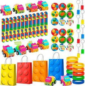 Building Block Birthday Party Favors,62 Pcs Building Blocks Party Favors Set- Building Block Favor Bags,Building Block Birthday Party Keychains Slap Bracelets etc Building Block Themed Party Favors Building Block Birthday Party Favors,62 Pcs Building Blocks Party Favors Set- Building Block Favor Bags,Building Block Birthday Party Keychains Slap Bracelets etc Building Block Themed Party Favors