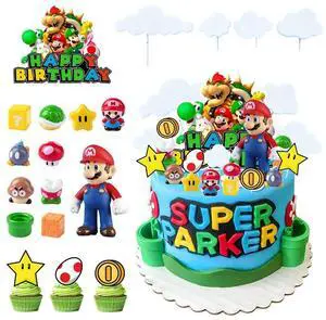 Mario Cake Decoration,32pcs Mario Cake Topper Set - Mario 3D Cake Decorations & Mario Cloud Star etc Mario Party Cake Topper for Mario Birthday Mario Cake Decoration,32pcs Mario Cake Topper Set - Mario 3D Cake Decorations & Mario Cloud Star etc Mario Party Cake Topper for Mario Birthday