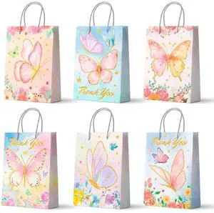 Butterfly Party Favor Bags with Handles, 24pcs Butterfly Goodie Bags for Birthday Party/Butterfly Gift Bags/Butterfly Candy Bags/Butterfly Treat Bags, Butterfly Paper Bags for Butterfly Decorationsty Butterfly Party Favor Bags with Handles, 24pcs Butterfly Goodie Bags for Birthday Party/Butterfly Gift Bags/Butterfly Candy Bags/Butterfly Treat Bags, Butterfly Paper Bags for Butterfly Decorationsty