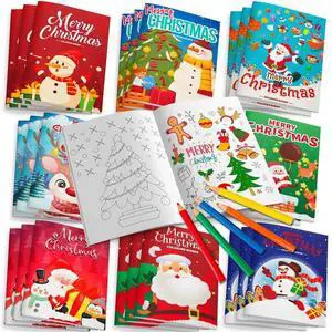 24pcs Christmas Coloring Books Bulk, 12pcs Pencils for Christmas Decor 24pcs Christmas Coloring Books Bulk, 12pcs Pencils for Christmas Decor