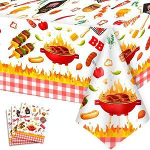 BBQ Party Tablecloth, 3pcs Barbecue Tablecloth Barbecue Themed Tablecloth for Picnic Party Decorations Supplies Barbecue Birthday Party Supplies BBQ Party Tablecloth, 3pcs Barbecue Tablecloth Barbecue Themed Tablecloth for Picnic Party Decorations Supplies Barbecue Birthday Party Supplies