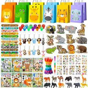 Animal Party Favors Fillers, 108pcs Jungle Safari Party Favors Supplies Set Includes Animal Party Goodie Bags Keychains Slap Bracelets Wooden Animal Ornaments etc Safari Birthday Decorations Animal Party Favors Fillers, 108pcs Jungle Safari Party Favors Supplies Set Includes Animal Party Goodie Bags Keychains Slap Bracelets Wooden Animal Ornaments etc Safari Birthday Decorations