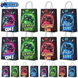 Video Game Goodie Bags, 16 Pcs Video Game Goodie Bags Set Video Game Party Favor Bags, gaming party favor bags Gaming Birthday Gift Bag, for Video Game Birthday Decorations Video Game Goodie Bags, 16 Pcs Video Game Goodie Bags Set Video Game Party Favor Bags, gaming party favor bags Gaming Birthday Gift Bag, for Video Game Birthday Decorations