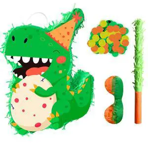Dinosaur Piñata, 15.7'' Dino Themed Party Pinata Bundle - Dino Piñata Large, Dinosaur Party Decorations Blindfold & Dinosaur Birthday Party Stick etc Dinosaur Birthday Party Supplies for Boys Girls Dinosaur Piñata, 15.7'' Dino Themed Party Pinata Bundle - Dino Piñata Large, Dinosaur Party Decorations Blindfold & Dinosaur Birthday Party Stick etc Dinosaur Birthday Party Supplies for Boys Girls
