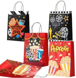 Movie Night Gift Bags, 24 Pcs Movie Night Treat Bags Set - Movie Night Party Gift Bags, Movie Night Themed Goodie Bag & Movie Night Birthday Gift Bag for Movie Night Birthday Party Decorations Movie Night Gift Bags, 24 Pcs Movie Night Treat Bags Set - Movie Night Party Gift Bags, Movie Night Themed Goodie Bag & Movie Night Birthday Gift Bag for Movie Night Birthday Party Decorations
