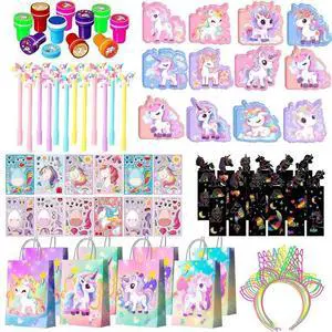84pcs Unicorn Birthday Decorations Set Including Make Your Own Unicorn Stickers Bags Pens Notebooks Scratch Cards etc Unicorn Birthday Party Supplies 84pcs Unicorn Birthday Decorations Set Including Make Your Own Unicorn Stickers Bags Pens Notebooks Scratch Cards etc Unicorn Birthday Party Supplies
