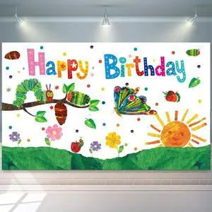 "43.3'' x 71'' Hungry Caterpillar Background Caterpillar Birthday Decoration,Caterpillar Birthday Party Supplies, Caterpillar Party Decorations, Spring Party Decorations, Butterfly Banners" "43.3'' x 71'' Hungry Caterpillar Background Caterpillar Birthday Decoration,Caterpillar Birthday Party Supplies, Caterpillar Party Decorations, Spring Party Decorations, Butterfly Banners"