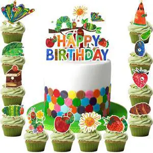 25pcs Very Hungry Caterpillar Cake Decorations, Hungry Caterpillar Decorations Set Including Caterpillar Cake Topper + Hungry Caterpillar Cupcake Toppers for Kids Baby Shower 25pcs Very Hungry Caterpillar Cake Decorations, Hungry Caterpillar Decorations Set Including Caterpillar Cake Topper + Hungry Caterpillar Cupcake Toppers for Kids Baby Shower