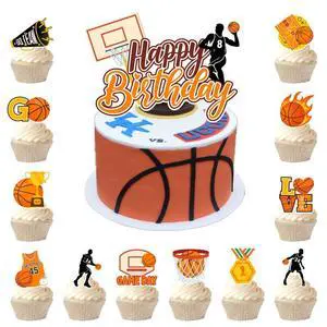 Basketball Cake Topper, 24 Pcs Basketball Cupcake Toppers/Basketball Party Cupcake Toppers & 1 Pcs Basketball Cake Decorations/Basketball Birthday Cake Topper for Basketball Party Decorations Supplies Basketball Cake Topper, 24 Pcs Basketball Cupcake Toppers/Basketball Party Cupcake Toppers & 1 Pcs Basketball Cake Decorations/Basketball Birthday Cake Topper for Basketball Party Decorations Supplies