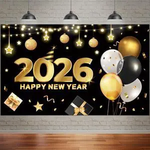New Years Backdrop 2026, 71x43'' Happy New Year Backdrop 2026, Happy New Year Banner Backdrop / 2026 New Year Background for Happy New Year Decorations 2026 & New Years Eve Decorations New Years Backdrop 2026, 71x43'' Happy New Year Backdrop 2026, Happy New Year Banner Backdrop / 2026 New Year Background for Happy New Year Decorations 2026 & New Years Eve Decorations