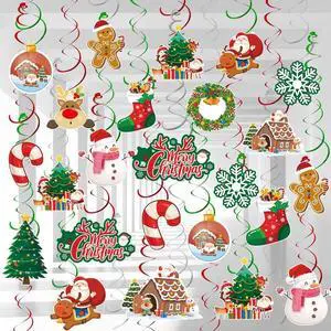 Christmas Hanging Swirls Decorations, 61 Pcs Christmas Swirls, Xmas Hanging Decorations & Christmas Foil Swirl Hanging Decorations, for Christmas Decorations & Christmas Party Decor Christmas Hanging Swirls Decorations, 61 Pcs Christmas Swirls, Xmas Hanging Decorations & Christmas Foil Swirl Hanging Decorations, for Christmas Decorations & Christmas Party Decor