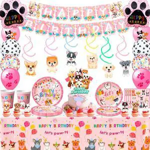 Puppy Birthday Decorations,161pcs Puppy Party Decorations & Pink Dog Tableware Set- Pink Puppy Plates Cups Napkins & Dog Birthday Banner Balloons Cupcake Toppers etc Dog Birthday Party Supplies Puppy Birthday Decorations,161pcs Puppy Party Decorations & Pink Dog Tableware Set- Pink Puppy Plates Cups Napkins & Dog Birthday Banner Balloons Cupcake Toppers etc Dog Birthday Party Supplies