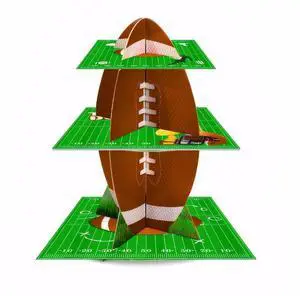 Football Cupcake Stand, 3 Tier Football Party Cake Stand/Football Dessert Stand/Football Cupcake Holder for Football Party Decorations, Super Bowl Decorations or Football Cake Decorations Football Cupcake Stand, 3 Tier Football Party Cake Stand/Football Dessert Stand/Football Cupcake Holder for Football Party Decorations, Super Bowl Decorations or Football Cake Decorations
