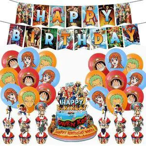 32 Pcs One Piece Party Decorations Set - One Piece Banner Balloons Cake Toppers etc One Piece Birthday Decorations for Kids One Piece Birthday Party Supplies 32 Pcs One Piece Party Decorations Set - One Piece Banner Balloons Cake Toppers etc One Piece Birthday Decorations for Kids One Piece Birthday Party Supplies