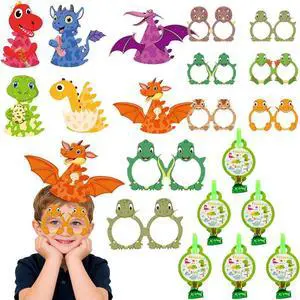 33 Pcs Dinosaurs Party Favors Dino Party Decoration Kids Game Gift Photo Props 33 Pcs Dinosaurs Party Favors Dino Party Decoration Kids Game Gift Photo Props