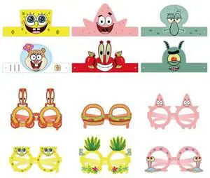 SpongeBob Party Decorations SpongeBob Party Favors Kids Photo Props Gift Supplies SpongeBob Party Decorations SpongeBob Party Favors Kids Photo Props Gift Supplies