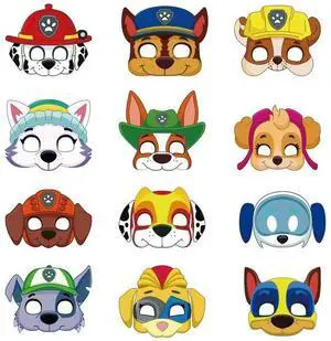 12 Pcs Paw Patrol Lot Masks Cosplay Costume Party Carnival Birthday Decoration 12 Pcs Paw Patrol Lot Masks Cosplay Costume Party Carnival Birthday Decoration